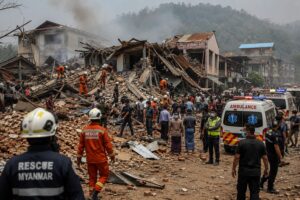 Massive explosion in Myanmar Several people killed, policeman injured