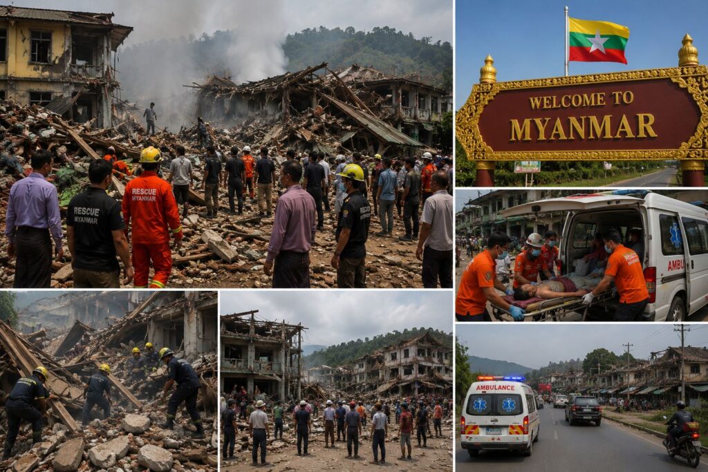Massive explosion in Myanmar Several people killed, policeman injured