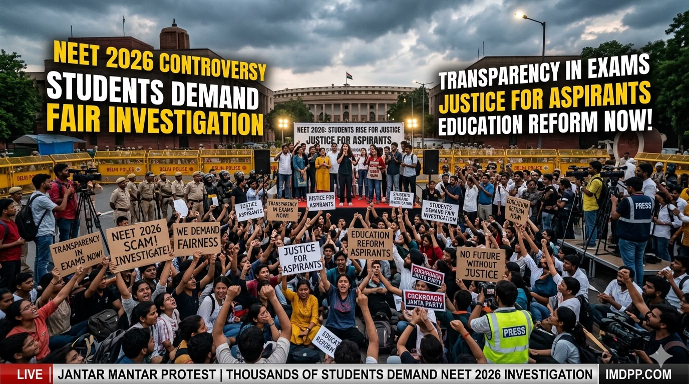 NEET 2026 controversy and student protests in Delhi