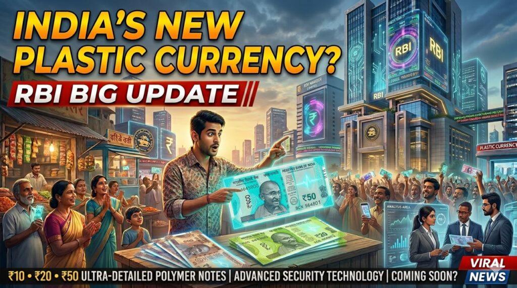 Preparation of plastic notes in India: