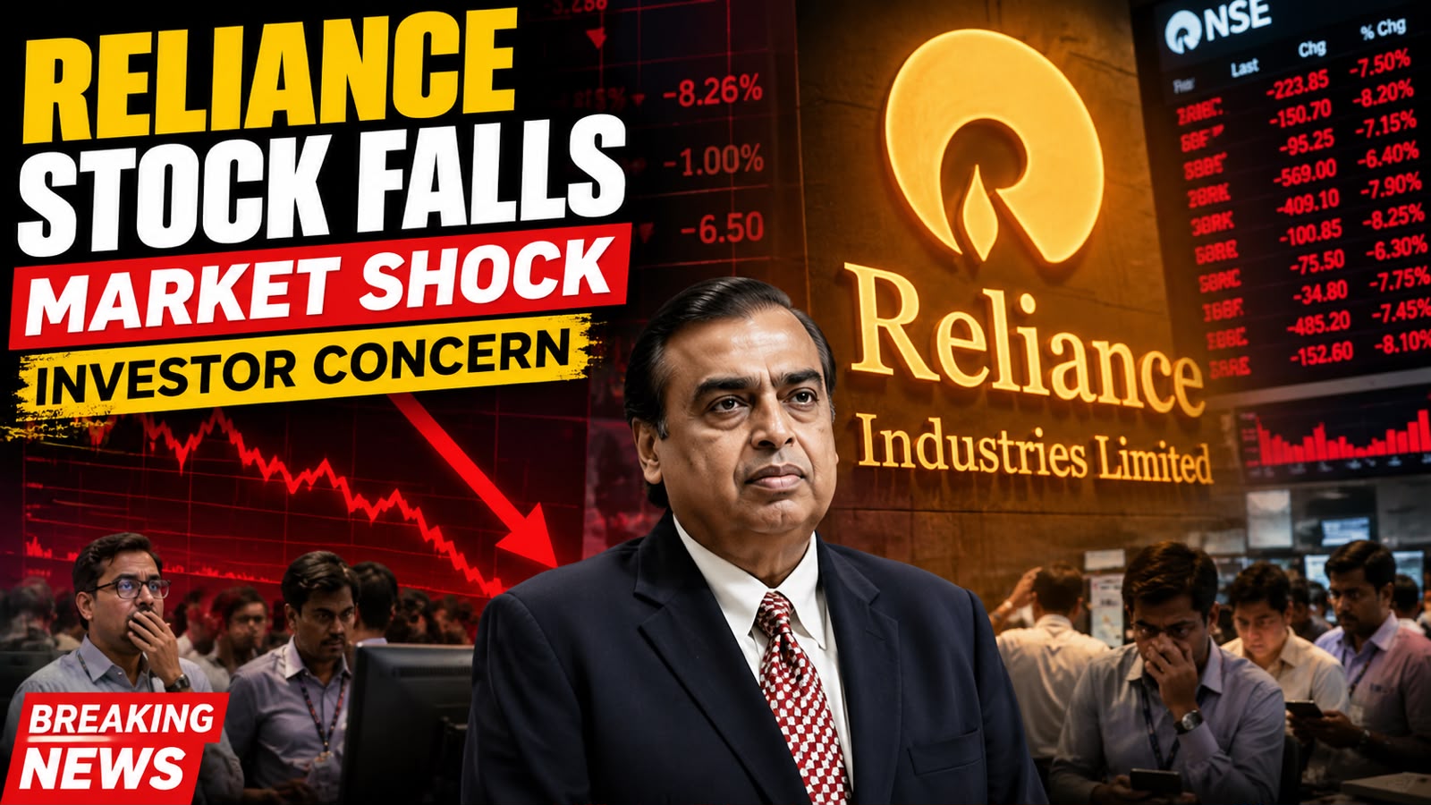 Reliance shares fell
