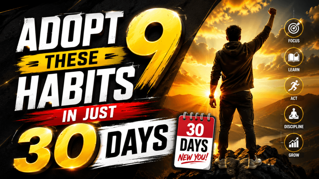 Adopt these 9 habits in just 30 days and become smart