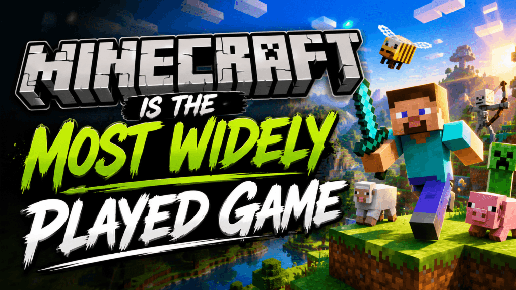 Minecraft is the most widely played game — people from every country play it