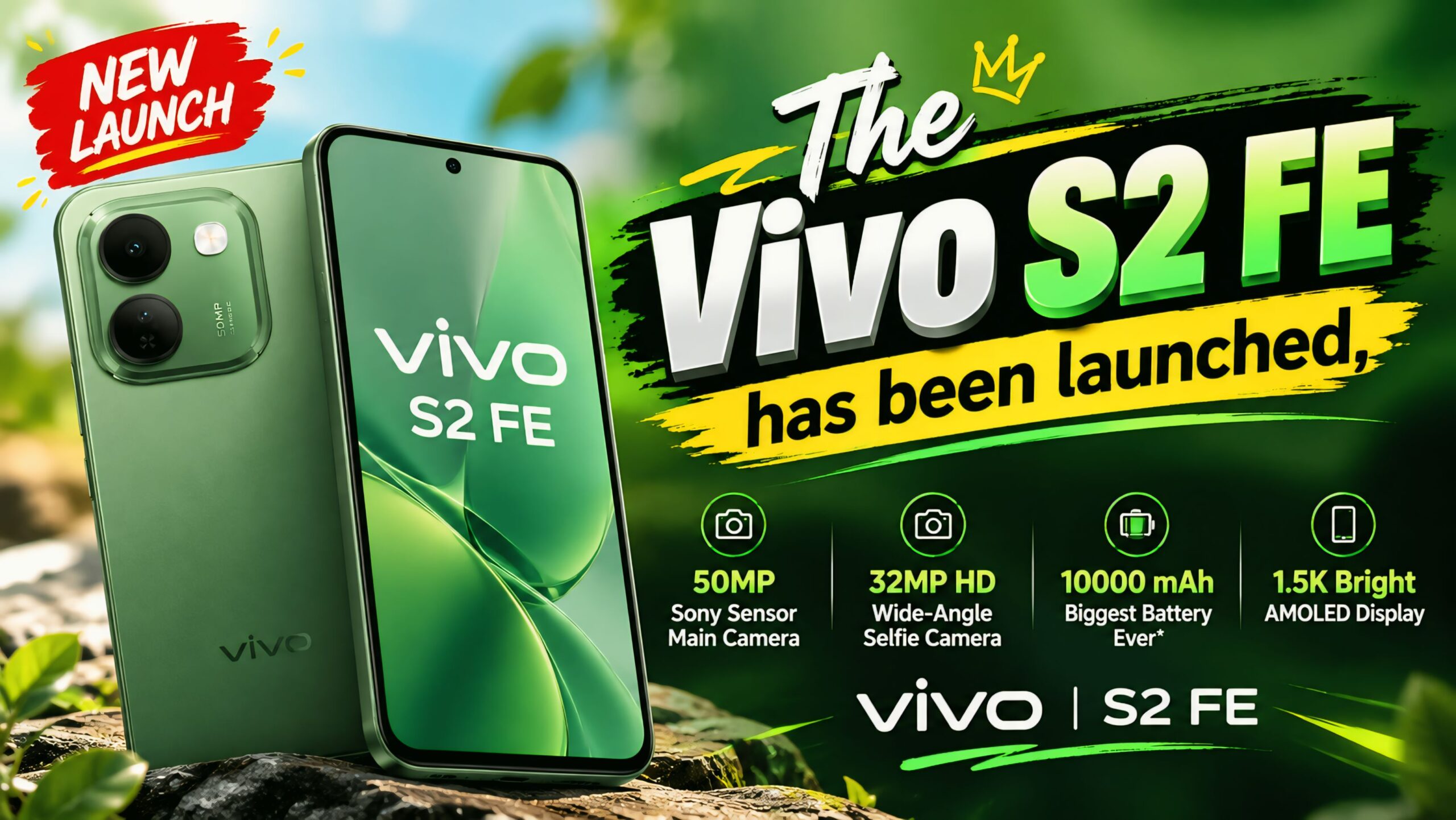 The Vivo S2 FE has been launched, featuring the best battery backup and camera.
