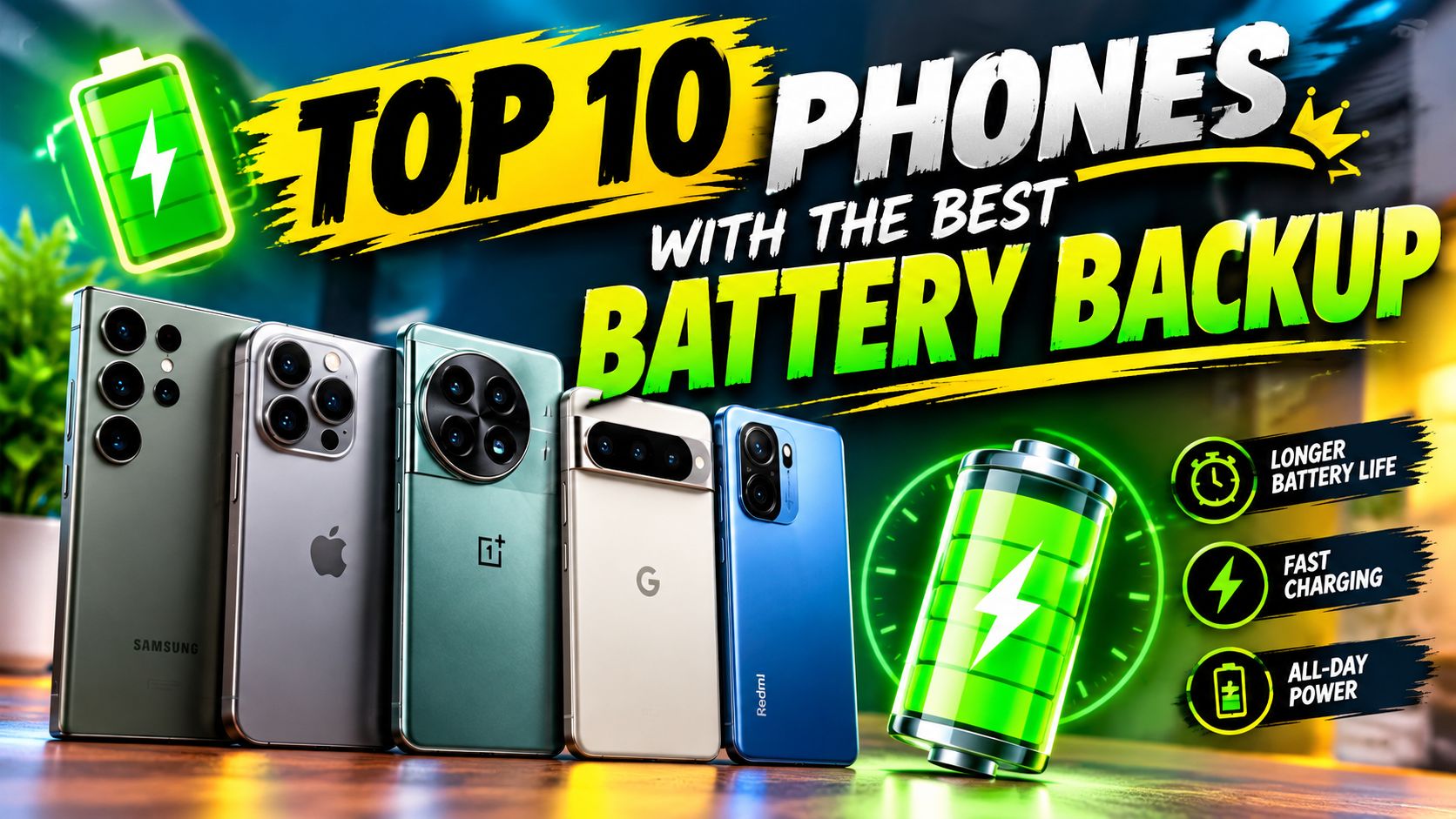 Top 10 phones with the best battery backup